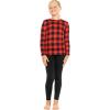 imageSTRETCH IS COMFORT Oh So Soft Youth Girls Long Sleeve Crew and Leggings Set Includes Top and BottomBuffalo  Black