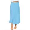 imageSTRETCH IS COMFORT Youth Girls Flowy ALine Skirt Knee Length and Ankle Length  Kids  Sizes 416Sky Blue