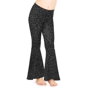 imageSTRETCH IS COMFORT Girls Stretch Bell Bottoms Flare Pants Little  Big Kid Ruffle Bootcut Leggings  Sizes 214Black Cheetah