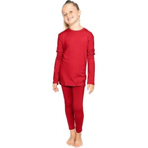 imageSTRETCH IS COMFORT Oh So Soft Youth Girls Long Sleeve Crew and Leggings Set Includes Top and BottomRed
