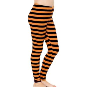 imageSTRETCH IS COMFORT Oh So Soft Youth Girls Prints LeggingsBlack and Orange Stripes