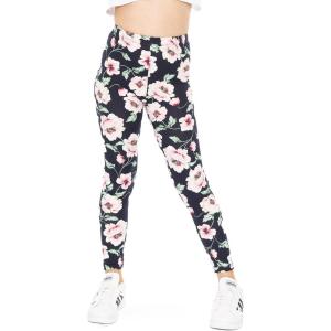 imageSTRETCH IS COMFORT Oh So Soft Youth Girls Prints LeggingsNavy Floral