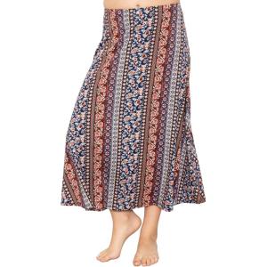 imageSTRETCH IS COMFORT Youth Girls Flowy ALine Skirt Knee Length and Ankle Length  Kids  Sizes 416Boho Natural Floral
