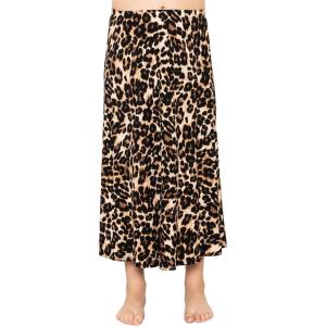 imageSTRETCH IS COMFORT Youth Girls Flowy ALine Skirt Knee Length and Ankle Length  Kids  Sizes 416Brown Leopard