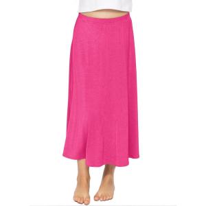 imageSTRETCH IS COMFORT Youth Girls Flowy ALine Skirt Knee Length and Ankle Length  Kids  Sizes 416Hot Pink