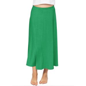 imageSTRETCH IS COMFORT Youth Girls Flowy ALine Skirt Knee Length and Ankle Length  Kids  Sizes 416Kelly Green
