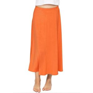 imageSTRETCH IS COMFORT Youth Girls Flowy ALine Skirt Knee Length and Ankle Length  Kids  Sizes 416Orange