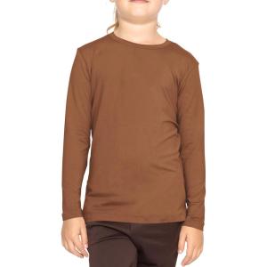 imageSTRETCH IS COMFORT Youth Girls Oh So Soft Long Sleeve Crew Neck Top  Sizes 216  Essential BasicsAlmond
