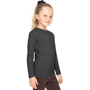 imageSTRETCH IS COMFORT Youth Girls Oh So Soft Long Sleeve Crew Neck Top  Sizes 216  Essential BasicsBlack