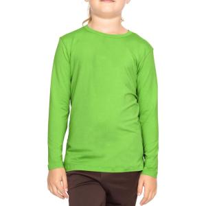imageSTRETCH IS COMFORT Youth Girls Oh So Soft Long Sleeve Crew Neck Top  Sizes 216  Essential BasicsLime Green