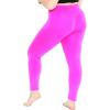 imageOh So Soft Womens Plus Size Knee Length and Full Length Leggings  XLarge  7XNeon Hot Pink