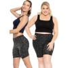 imageSTRETCH IS COMFORT Biker Shorts for Women  Womens Athletic Workout Shorts  Cotton  Small  5XBlack Cheetah