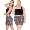 imageSTRETCH IS COMFORT Biker Shorts for Women  Womens Athletic Workout Shorts  Cotton  Small  5XBoho Natural Floral