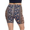 imageSTRETCH IS COMFORT Biker Shorts for Women  Womens Athletic Workout Shorts  Cotton  Small  5XBoho Natural Floral