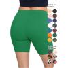 imageSTRETCH IS COMFORT Biker Shorts for Women  Womens Athletic Workout Shorts  Cotton  Small  5XKelly Green