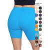 imageSTRETCH IS COMFORT Biker Shorts for Women  Womens Athletic Workout Shorts  Cotton  Small  5XOcean Blue