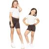 imageSTRETCH IS COMFORT Girls Cotton Biker Shorts and Cartwheel Shorts  Two Lengths to Choose from  Size 414Brown