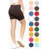 imageSTRETCH IS COMFORT Girls Cotton Biker Shorts and Cartwheel Shorts  Two Lengths to Choose from  Size 414Brown