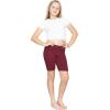 imageSTRETCH IS COMFORT Girls Cotton Biker Shorts and Cartwheel Shorts  Two Lengths to Choose from  Size 414Burgundy