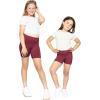 imageSTRETCH IS COMFORT Girls Cotton Biker Shorts and Cartwheel Shorts  Two Lengths to Choose from  Size 414Burgundy