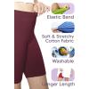 imageSTRETCH IS COMFORT Girls Cotton Biker Shorts and Cartwheel Shorts  Two Lengths to Choose from  Size 414Burgundy