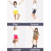 imageSTRETCH IS COMFORT Girls Cotton Biker Shorts and Cartwheel Shorts  Two Lengths to Choose from  Size 414Burgundy