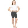 imageSTRETCH IS COMFORT Girls Cotton Biker Shorts and Cartwheel Shorts  Two Lengths to Choose from  Size 414Charcoal Gray