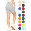 imageSTRETCH IS COMFORT Girls Cotton Biker Shorts and Cartwheel Shorts  Two Lengths to Choose from  Size 414Heather Gray