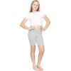 imageSTRETCH IS COMFORT Girls Cotton Biker Shorts and Cartwheel Shorts  Two Lengths to Choose from  Size 414Heather Gray