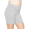 imageSTRETCH IS COMFORT Girls Cotton Biker Shorts and Cartwheel Shorts  Two Lengths to Choose from  Size 414Heather Gray