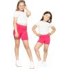 imageSTRETCH IS COMFORT Girls Cotton Biker Shorts and Cartwheel Shorts  Two Lengths to Choose from  Size 414Hot Pink