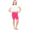 imageSTRETCH IS COMFORT Girls Cotton Biker Shorts and Cartwheel Shorts  Two Lengths to Choose from  Size 414Hot Pink