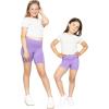 imageSTRETCH IS COMFORT Girls Cotton Biker Shorts and Cartwheel Shorts  Two Lengths to Choose from  Size 414Lavender