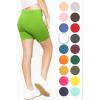 imageSTRETCH IS COMFORT Girls Cotton Biker Shorts and Cartwheel Shorts  Two Lengths to Choose from  Size 414Lime Green