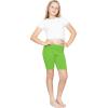 imageSTRETCH IS COMFORT Girls Cotton Biker Shorts and Cartwheel Shorts  Two Lengths to Choose from  Size 414Lime Green