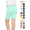 imageSTRETCH IS COMFORT Girls Cotton Biker Shorts and Cartwheel Shorts  Two Lengths to Choose from  Size 414Mint