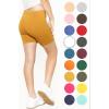 imageSTRETCH IS COMFORT Girls Cotton Biker Shorts and Cartwheel Shorts  Two Lengths to Choose from  Size 414Mustard Yellow