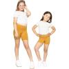 imageSTRETCH IS COMFORT Girls Cotton Biker Shorts and Cartwheel Shorts  Two Lengths to Choose from  Size 414Mustard Yellow