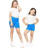 imageSTRETCH IS COMFORT Girls Cotton Biker Shorts and Cartwheel Shorts  Two Lengths to Choose from  Size 414Ocean Blue
