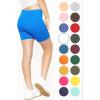 imageSTRETCH IS COMFORT Girls Cotton Biker Shorts and Cartwheel Shorts  Two Lengths to Choose from  Size 414Ocean Blue