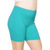 imageSTRETCH IS COMFORT Girls Cotton Biker Shorts and Cartwheel Shorts  Two Lengths to Choose from  Size 414Turquoise
