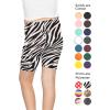 imageSTRETCH IS COMFORT Girls Cotton Biker Shorts and Cartwheel Shorts  Two Lengths to Choose from  Size 414Zebra