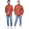 imageSTRETCH IS COMFORT Mens Oh So Soft Mock Neck Long Sleeve Shirt Perfect for Casual Wear Stylish Classic Fit  Small5XRust