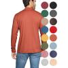imageSTRETCH IS COMFORT Mens Oh So Soft Mock Neck Long Sleeve Shirt Perfect for Casual Wear Stylish Classic Fit  Small5XRust
