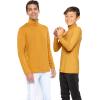 imageSTRETCH IS COMFORT Oh So Soft Boys Long Sleeve Poly Spandex TurtleneckMustard Yellow