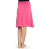 imageSTRETCH IS COMFORT Premium Stretch Youth Girls Knee Length Flowy Ruched Waistband SkirtHot Pink