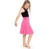 imageSTRETCH IS COMFORT Premium Stretch Youth Girls Knee Length Flowy Ruched Waistband SkirtHot Pink