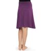 imageSTRETCH IS COMFORT Premium Stretch Youth Girls Knee Length Flowy Ruched Waistband SkirtPurple