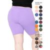 imageSTRETCH IS COMFORT Womens Plus Size Cotton Biker Shorts  Cotton  XLarge  7XLavender