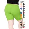 imageSTRETCH IS COMFORT Womens Plus Size Cotton Biker Shorts  Cotton  XLarge  7XLime Green
